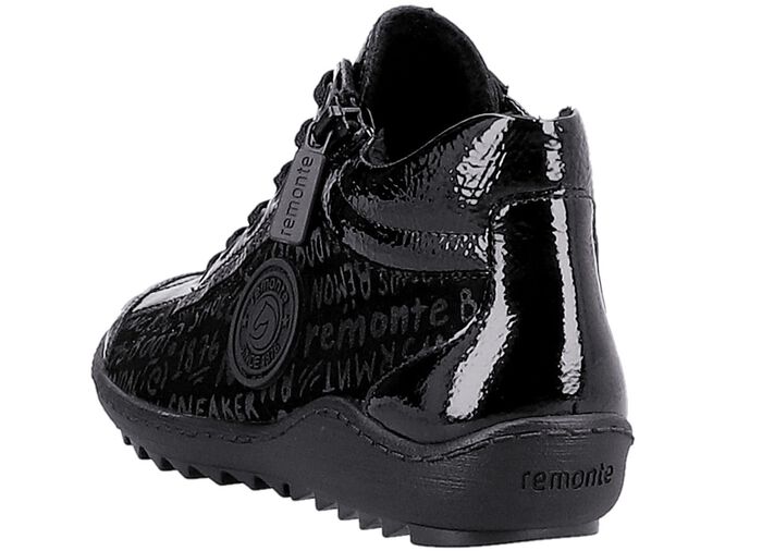 Remonte Schn&uuml;r-Bootie aus Crashlack 