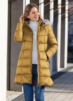 Daunen-Kurzmantel in 2 Farben MESSING