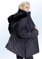 Funktionsjacke mit Regenschild an der Kapuze 