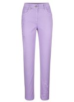 Hose mit floraler Stickerei 