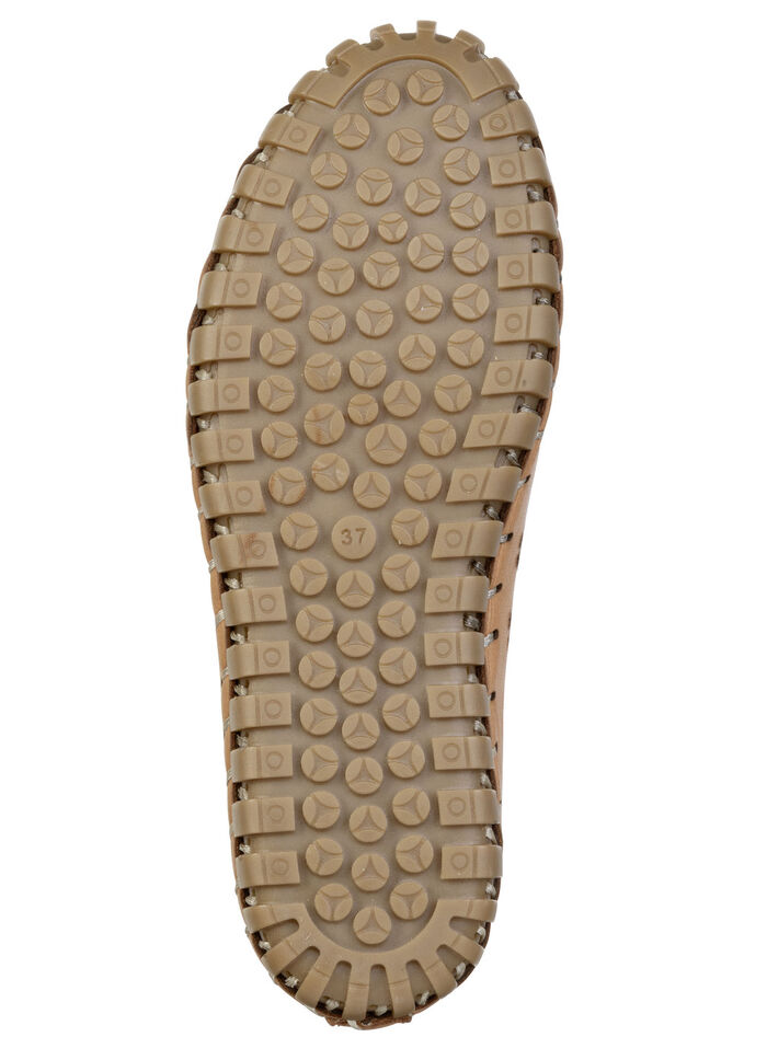 ELENA EDEN, sommerliche Damen-Ballerinas, Weite G, mit herausnehmbarem Fußbett COGNAC