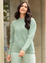 Pullover mit dekorativer Faltenlegung 