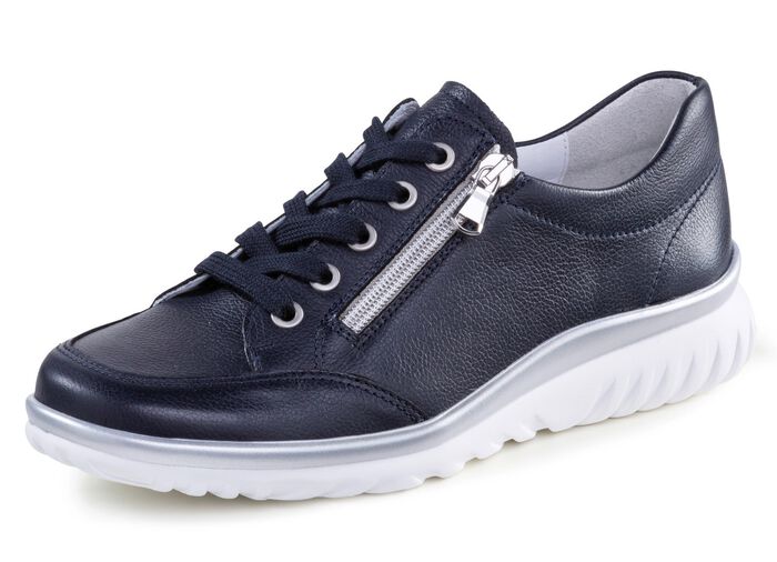 ELENA EDEN Sneaker aus genarbtem Kalbleder DUNKELBLAU