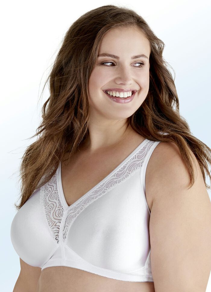 Swegmark of Sweden Zweierpack BH mit Spitzeneinsätzen 1X BLEU, 1X WEISS