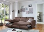 Bequeme Polsterecke mit Bettfunktion BRAUN