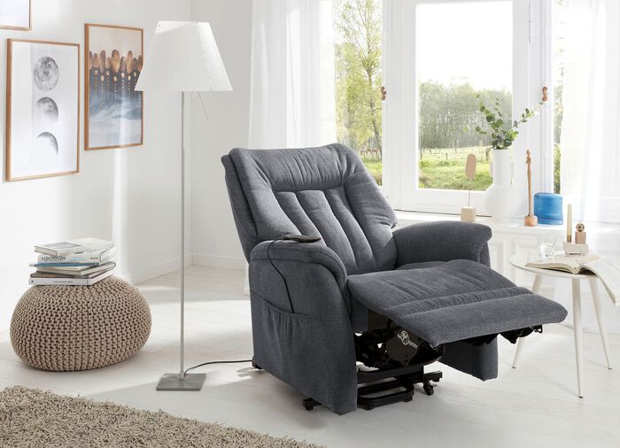 TV-Sessel mit Motor und Aufstehhilfe DUNKELGRAU