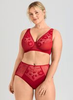 Miss Mary Miederslip mit unterlegter Elastikspitze ROT