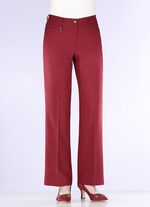 Elegante Hose mit apartem Zieranh&auml;nger ROT