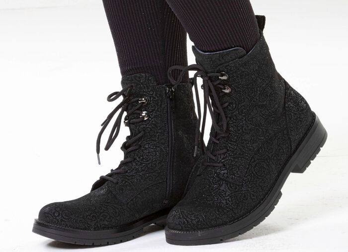 Waldl&auml;ufer, bequeme Damen-Stiefeletten, Weite G, mit herausnehmbarem Fu&szlig;bett 