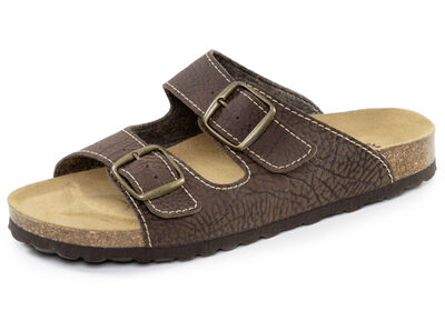 Klassische Herren-Pantoletten, mit verstellbaren Schließen 