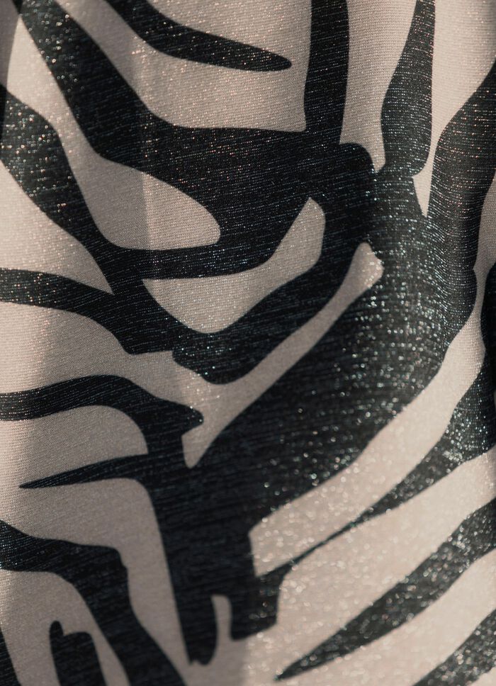 Shirt mit silberfarbenem Effektgarn 