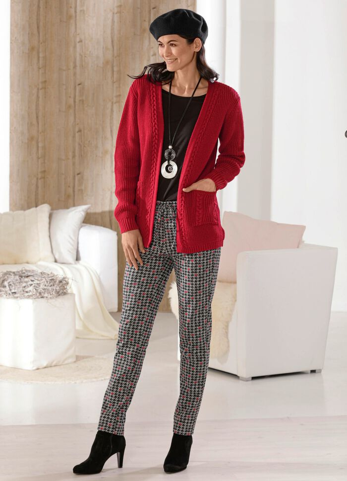 Strickjacke in Perlfang 