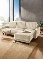 Polsterecke mit Bettfunktion und Bettkasten CREME