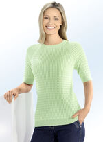 Pulli mit Zopfmuster LINDGRÜN