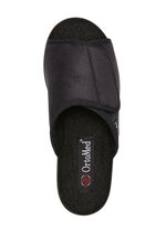 Pantoffel aus Veloursmaterial SCHWARZ