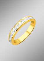 Feiner Damenring mit synth. Zirkonia 