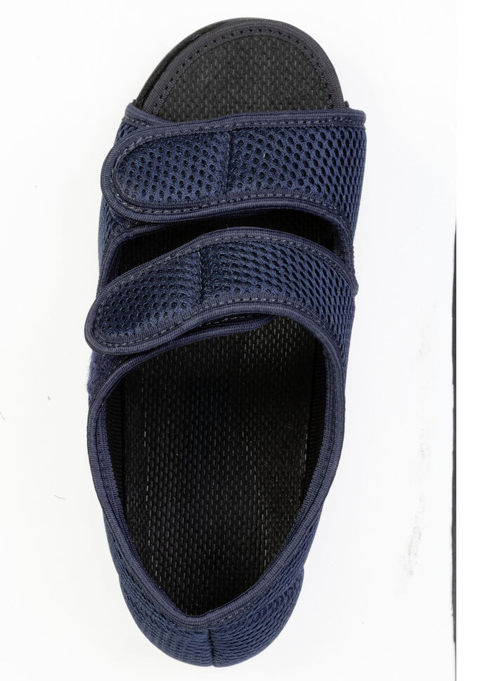 Bequeme Damen-Hausschuhe, Weite H, mit herausnehmbarem Fußbett MARINE