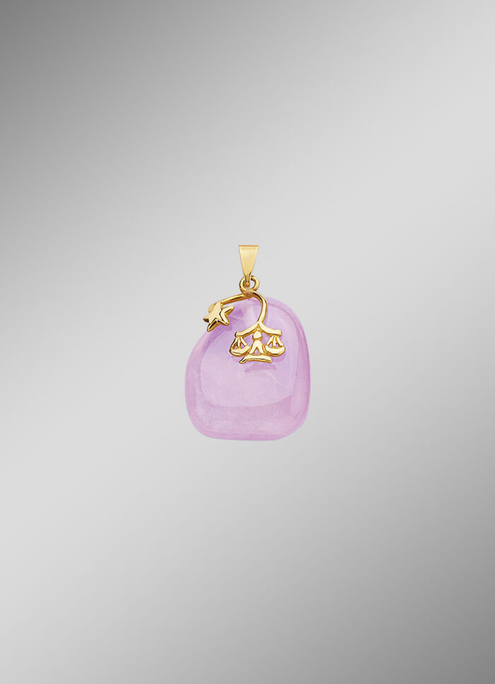 Sternzeichen-Anh&auml;nger mit echten Monats-Edelsteinen 