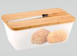 Brotbox mit integriertem Brotschneidemesser WEISS