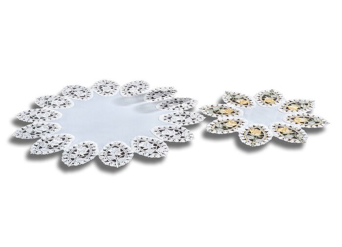 Tischdecke aus echter Plauener Spitze 