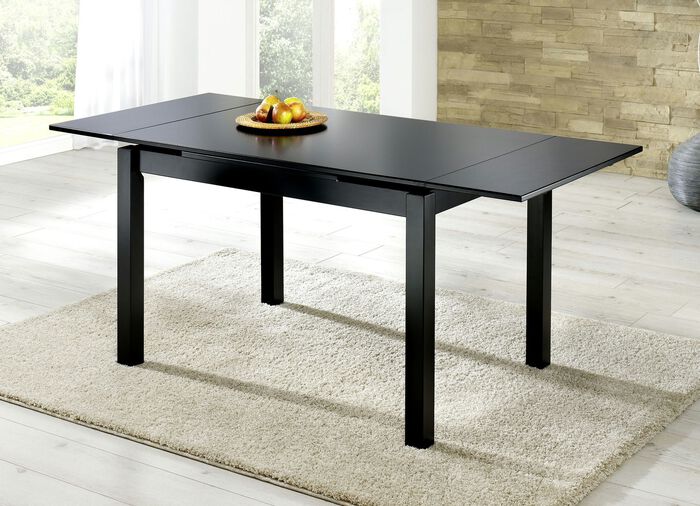 Erweiterbarer Esstisch SCHWARZ