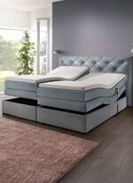 Boxspringbett elektrisch verstellbar per Fernbedienung GRAU