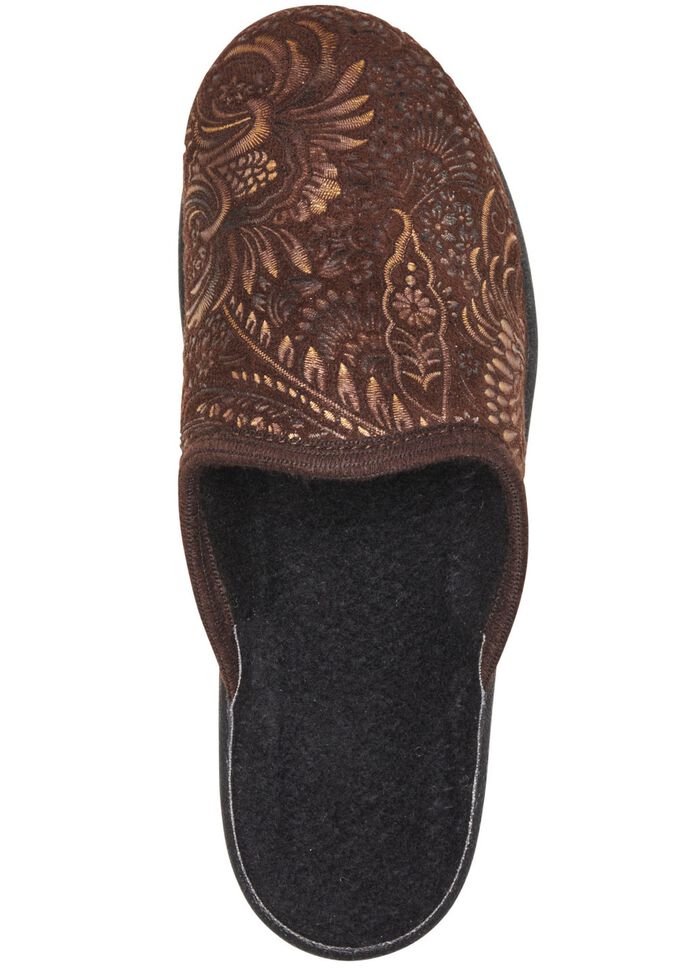 Pantoffel mit floralem Muster 