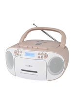 CD-Boombox DAB+ WEISS-ROSA