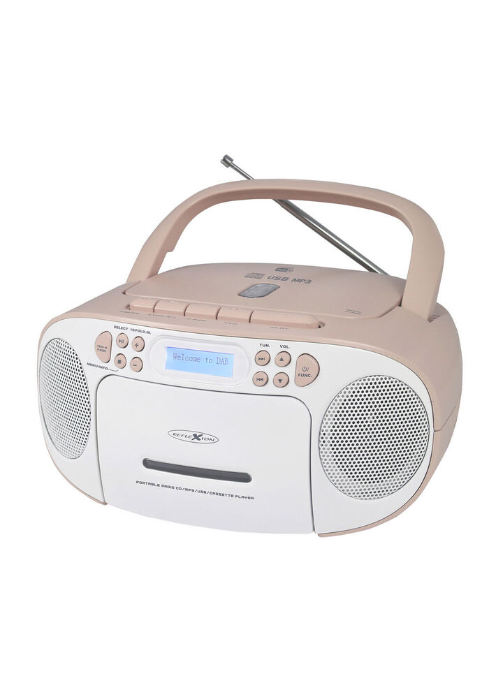 CD-Boombox DAB+ WEISS-ROSA