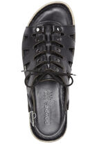 Gemini Sandale mit elastischer Zierschnürung SCHWARZ