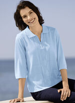 Pullover aus Friségarn BLEU