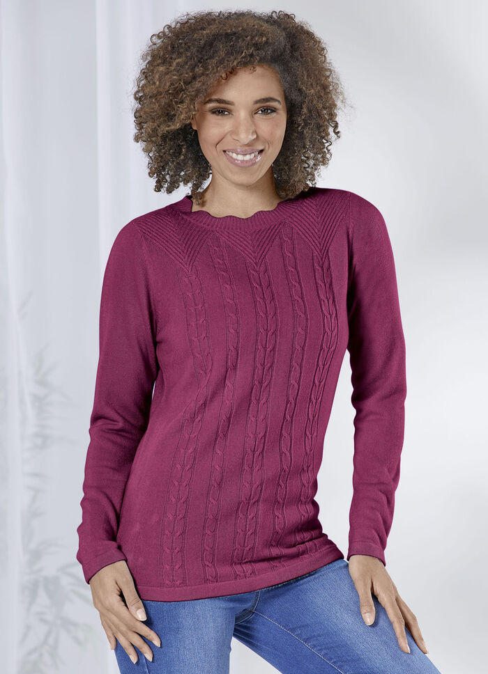 Pullover in sehr weicher Qualität BROMBEERE