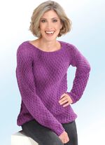 Pullover in 2 Farben mit Ajour-Akzenten VIOLETT