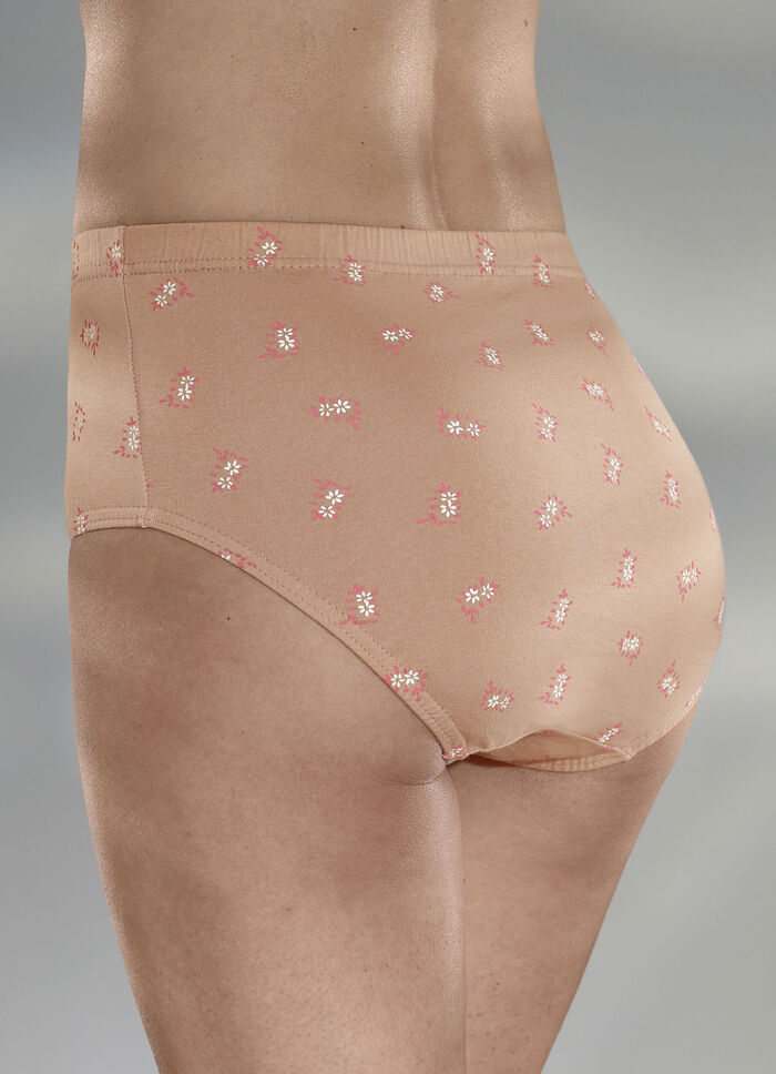 Viererpack Slips mit Blümchendessin 