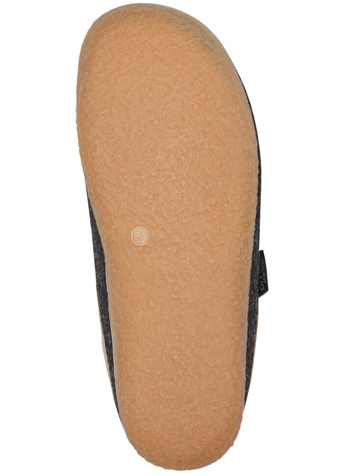 Laurina Wollfilz-Pantoffel mit Velours-Besatz 