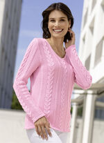 Pullover mit Zopfdessin ROSA