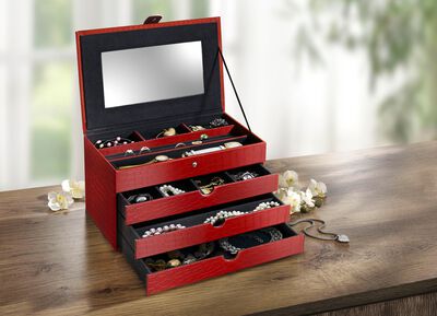 Schmuckkoffer mit integriertem Spiegel 