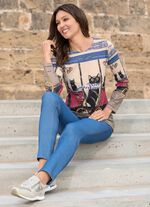 Shirt mit "Katzenmotiv" 