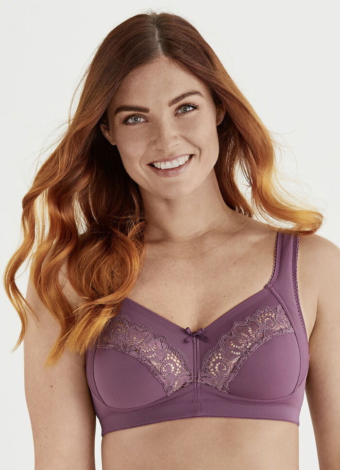 Swegmark of Sweden BH mit Spitzeneins&auml;tzen PFLAUME