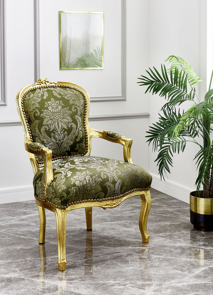 Armlehnensessel mit floralem Muster 