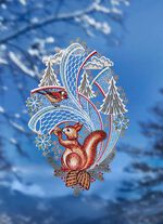 Fensterbild aus Plauener Spitze 