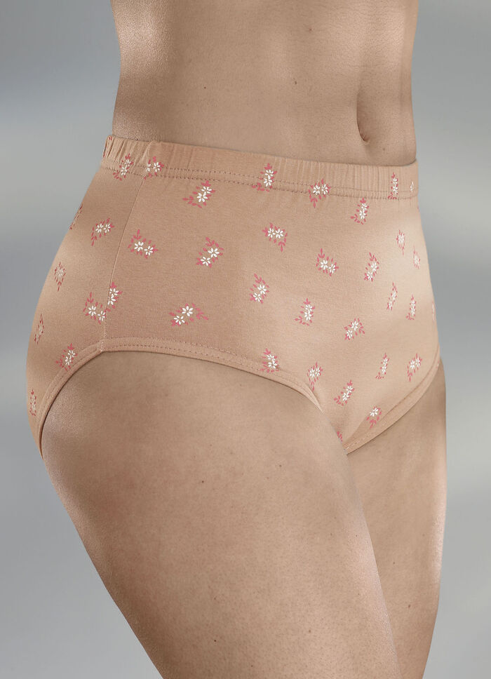 Viererpack Slips mit Blümchendessin 