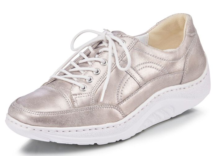 Waldl&auml;ufer, bequeme Damen-Schn&uuml;rschuhe, Weite H, Sohle mit Abrollfunktion CHAMPAGNER