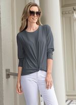 Unifarbene Shirt-Tunika 