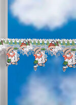 Stangendekoration Schneemänner aus echter Plauener Spitze 