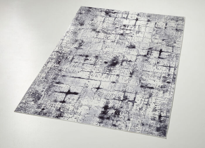Moderne Brücken und Teppiche mit rutschfester Rückseite SCHWARZ/SILBER