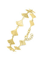 Mattiertes Armband mit Glücksbringer Ginkgoblatt