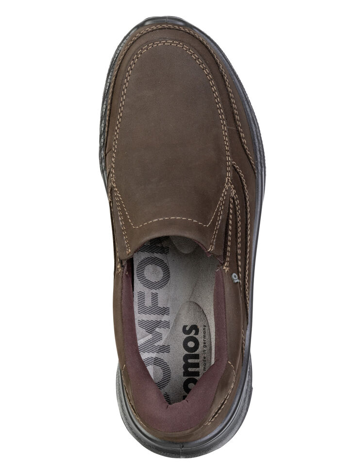 Klassische Herren-Slipper, Weite H, mit herausnehmbarem Fußbett MOKKA