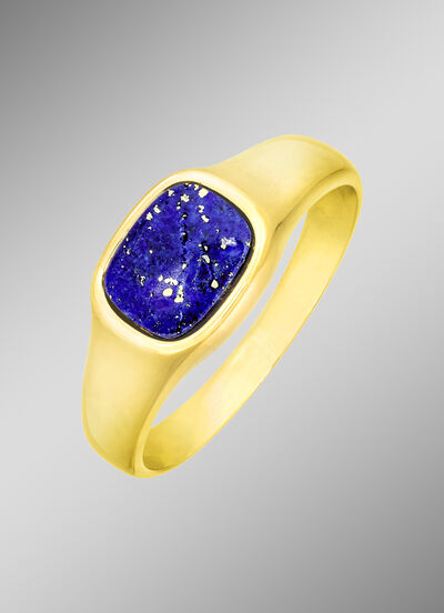 Herrenring mit echt Lapislazuli  Herrenring mit echt Lapislazuli