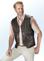 "Redpoint"-Lederweste  DUNKELBRAUN